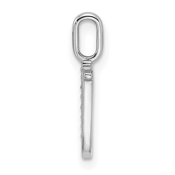 Kazi Luxury 14K White Gold Diamond Letter U Initial Pendant